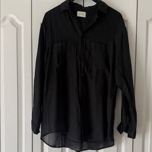DISSH semi sheer rayon button up/ cover size 2